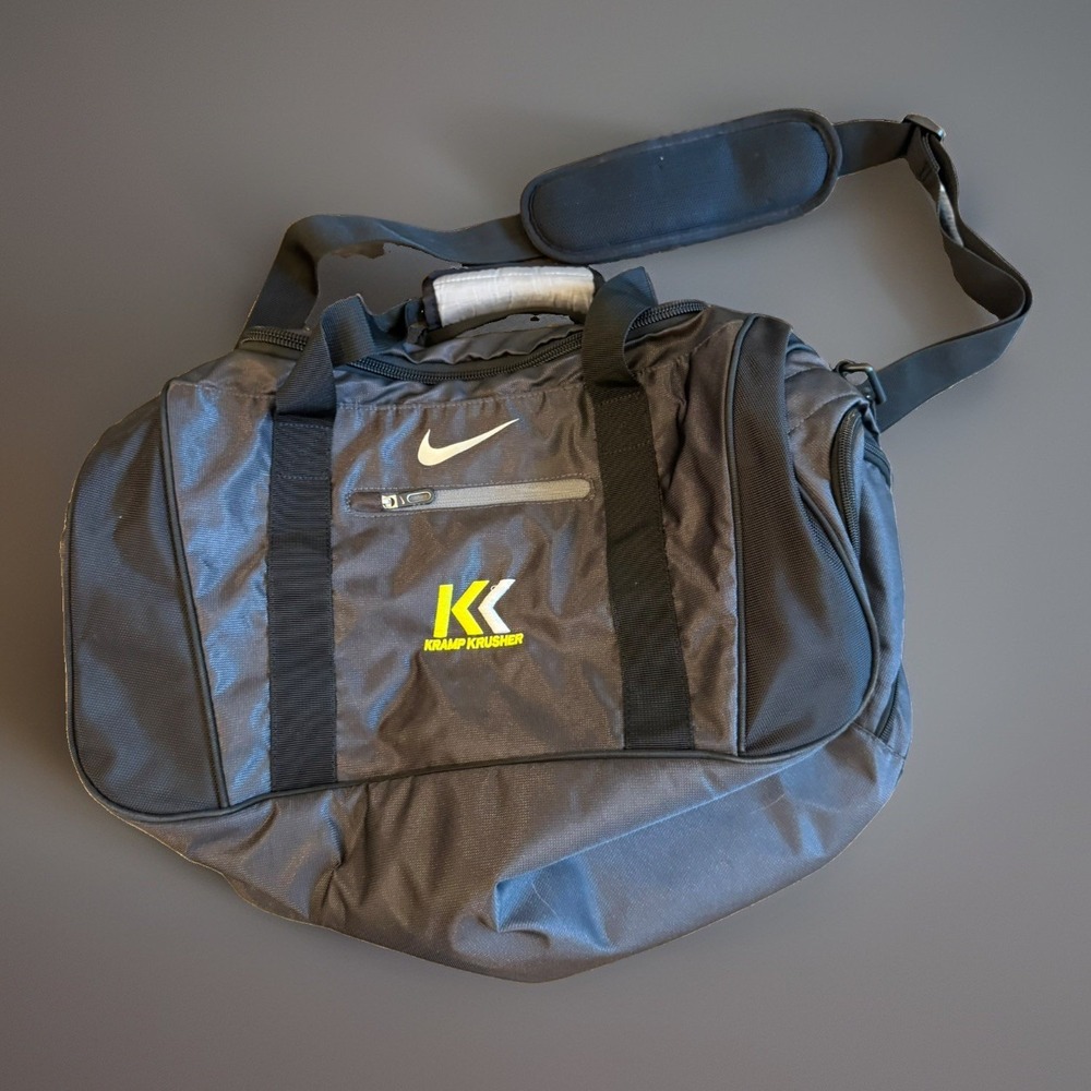 Nike Medium Duffel Bag Black Gray Gym Travel Team Bag Kramp Krusher Promotional